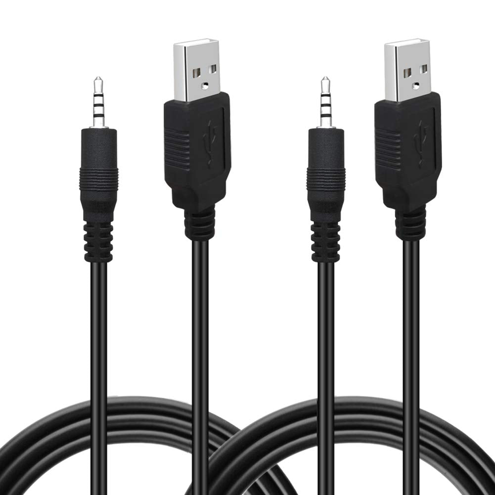 USB to 2.5mm Male AUX Audio Jack Charging Cable for JBL Synchros S300 S300I S300a S400BT J56BT E40BT E30 E40 E50BT S500 S700 Headphones Stereo Power Wire for JBL Charger Cord