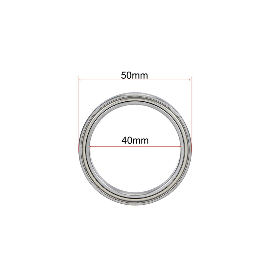 6708ZZ Deep Groove Ball Bearings 40mm x 50mm x 6mm Double Shielded Chrome Steel Z2 ABEC1