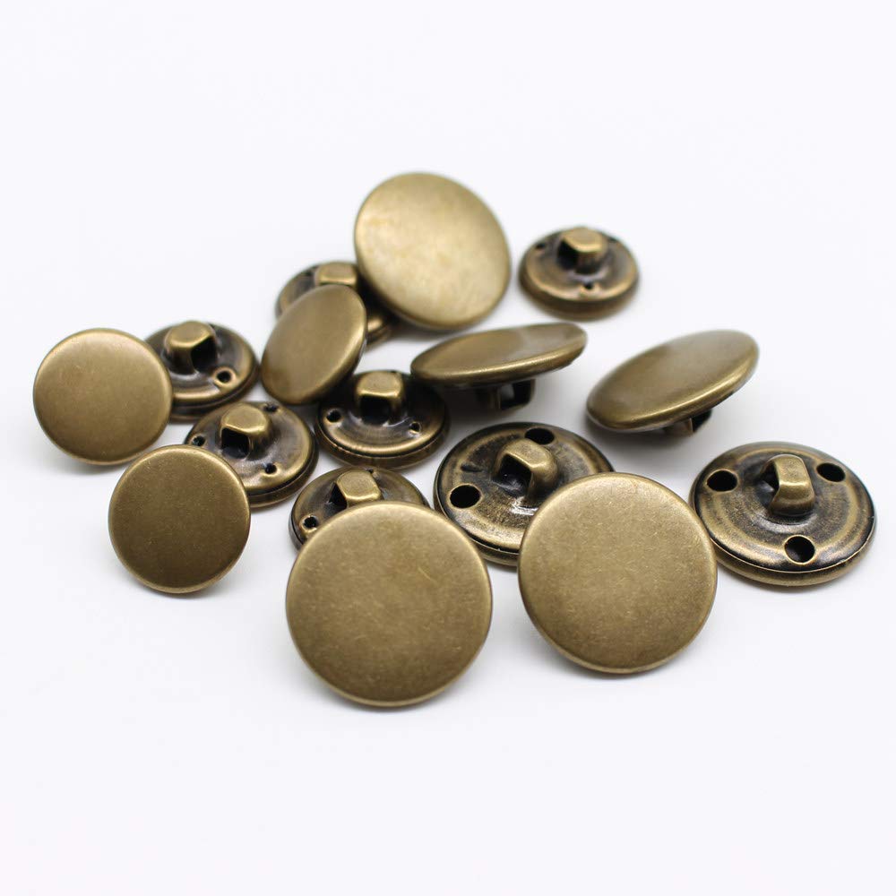 14 Pieces Antique Brass Metal Buttons 20mm 15mm Blazer Buttons Set for Blazers, Suits, Sport Coat, Uniform, Jackets (MB20160)