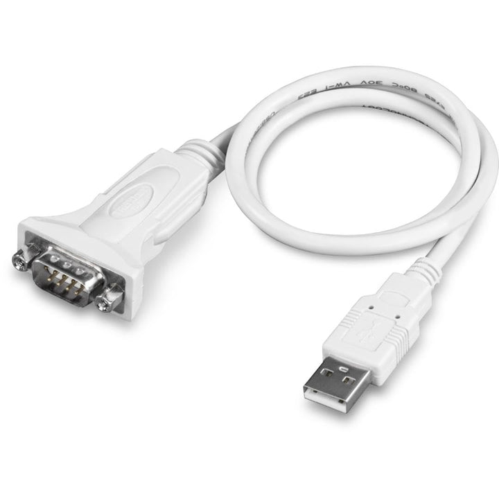 USB to Serial 9-Pin Converter Cable, Connect a RS-232 Serial Device to a USB 2.0 Port, Supports Windows & Mac, USB 1.1, USB 2.0, USB 3.0, 21 Inch Cable Length, Plug & Play, White, TU-S9