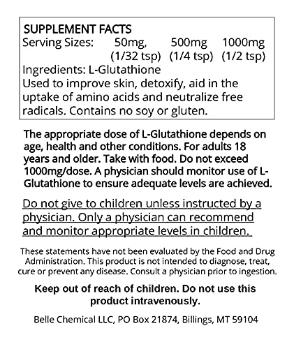 Pure L-Glutathione Reduced Pharmaceutical Grade (1 Pound)