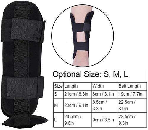 Breathable Foot Drop Orthosis Ankle Brace Support Protection Sprain Splint Arthritis Recovery Osteoarthritis of the Achilles Tenosynovitis and Plantar Fasciitis(M)