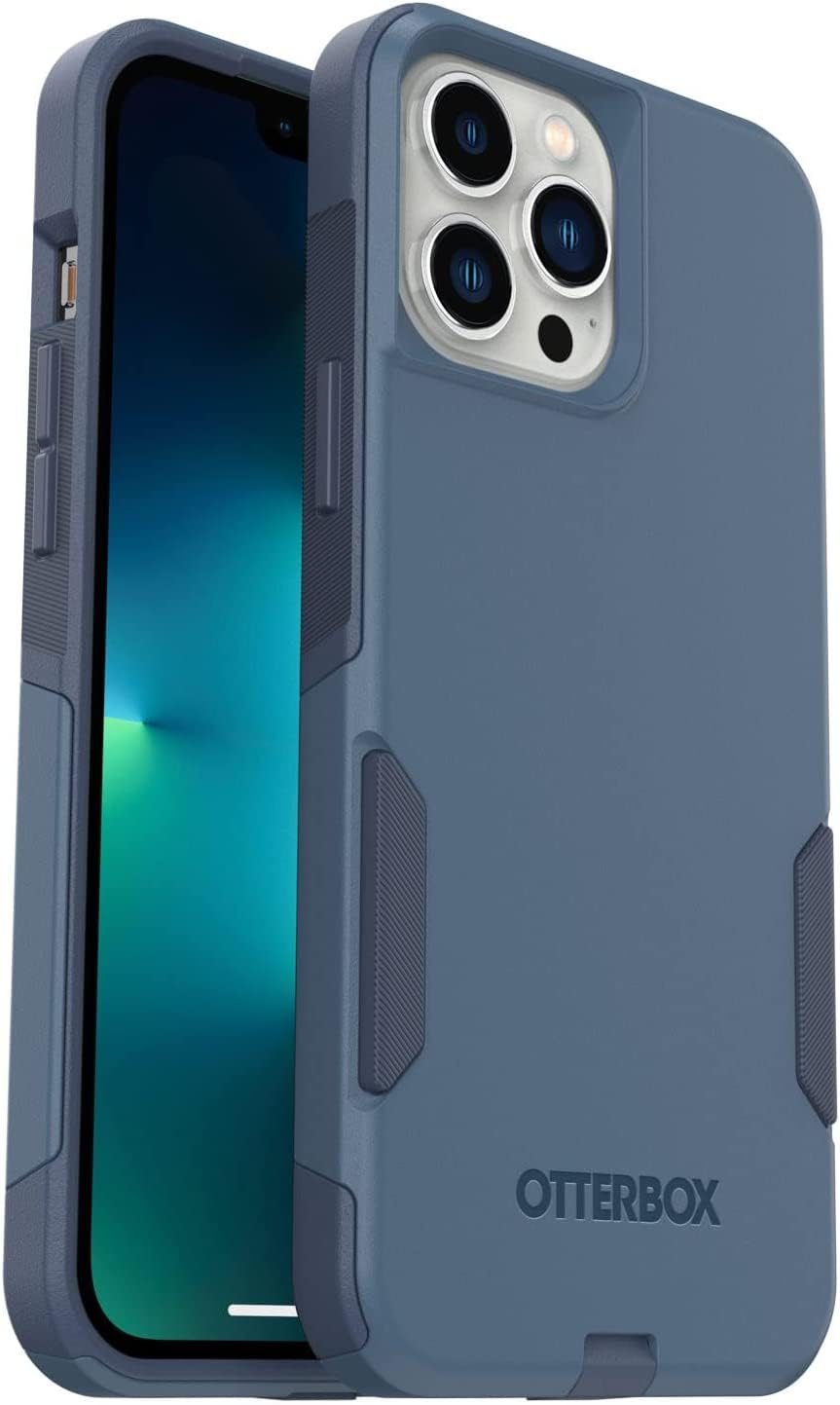 Commuter Series Polycarbonate Case For iPhone 13 Pro Max and iPhone 12 Pro Max (Blue, Rock Skip Way)