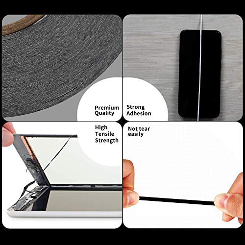 2mm LCD Repair Tape for Phone Screen, Adhesive Tape with 1 Tweezers for Cell Phone, iPad, Tablets, Laptops, Camera