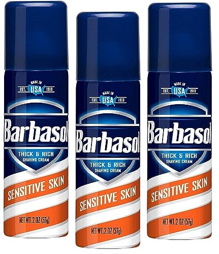 Shave Cream Sensitive Skin Travel size 2 oz (Pack of 3)