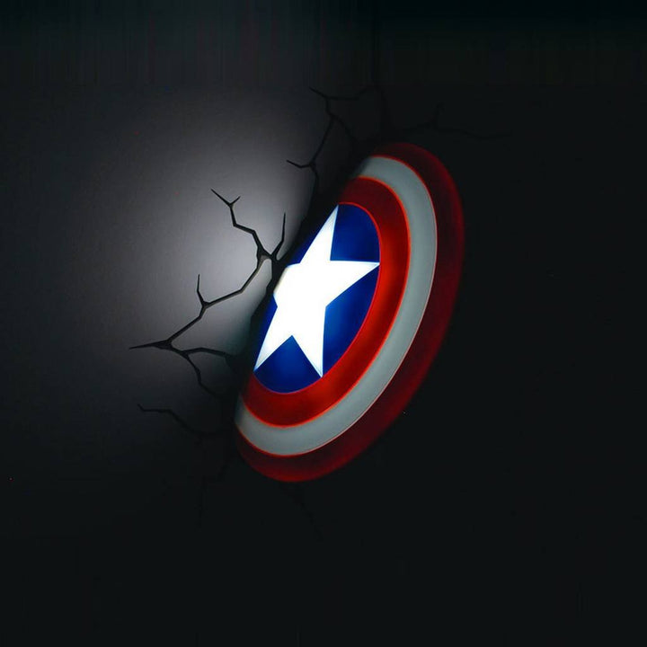 Marvel Avengers Captain America 3D Deco Light Red, White, Blue