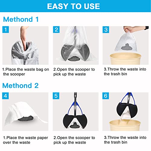Pooper Scooper for Large Small Dogs, Folding Dog Poop Scooper, Durable Spring and Premium Materials,Easy to Use for Grass, Dirt, Gravel Pick Up Shovel