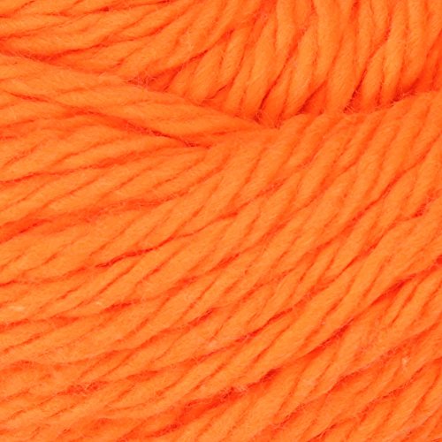 10200101628 Sugar 'N Cream The Original Solid Yarn, 2.5oz, Medium 4 Gauge, 100% Cotton - Hot Orange - Machine Wash & Dry