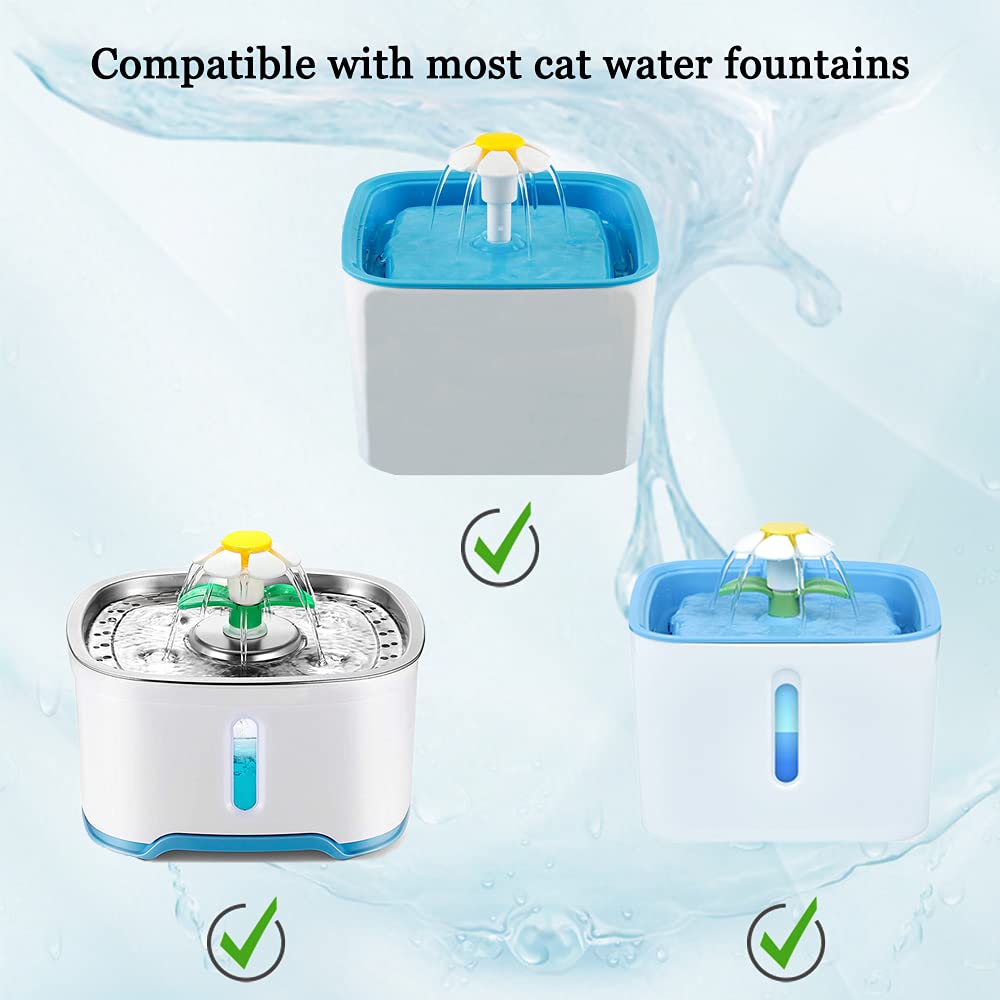Pack Cat Water Fountain Filters, Cat Fountain Filter Replacement, for Square Cat Water Fountain Inside (12 Pack)