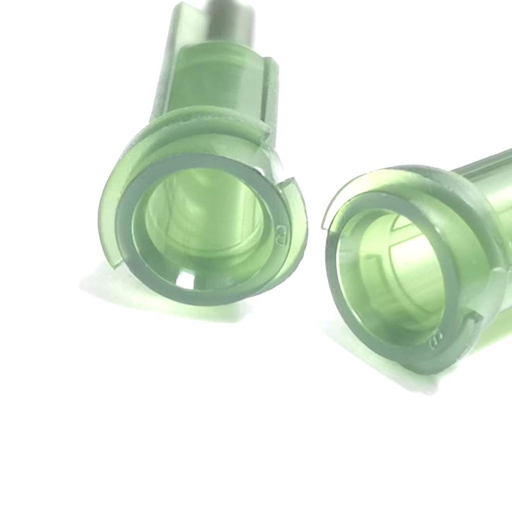 14 Gauge 1.5 Inch Industrial Blunt Tip Dispensing Needle with Luer Lock,Precision Applicator (Olive, 50 PCS)