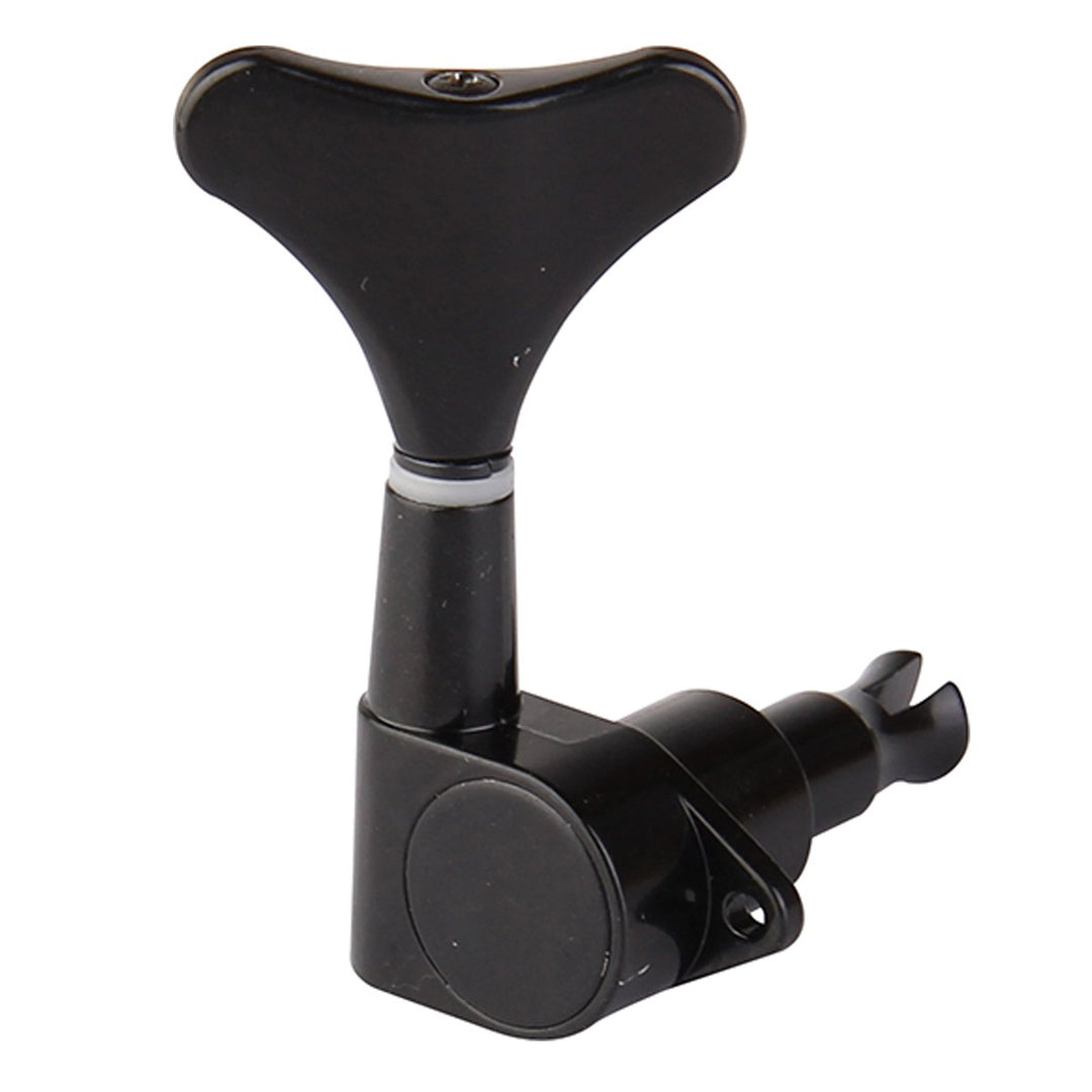 3+3 Sealed Bass Tuning Pegs Keys Machine Head Tuners for Precision Bass or Jazz Bass, Black
