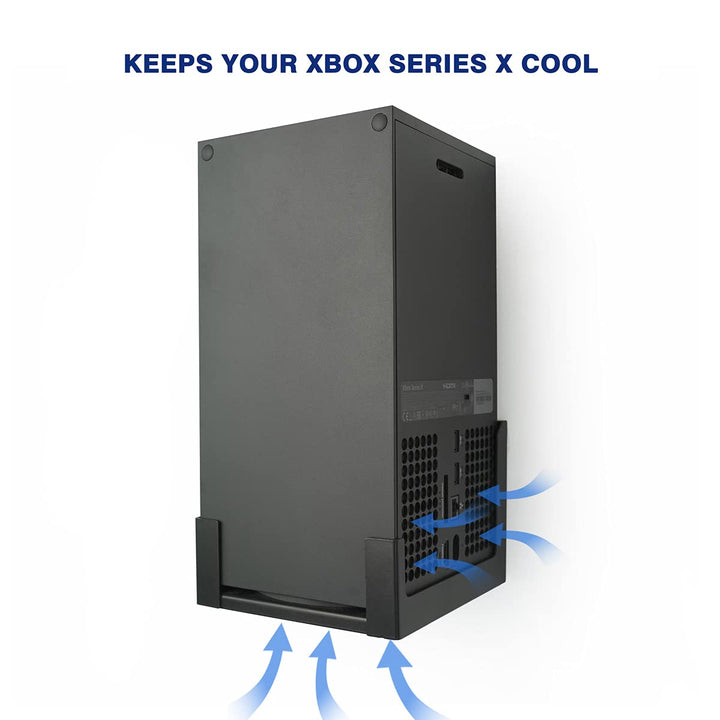 Wall Mount Holer for Xbox Series X,All Metal Vertical Hanging On Wall with Power Botton Left/Right,Wall Shelf Bracket for XSX