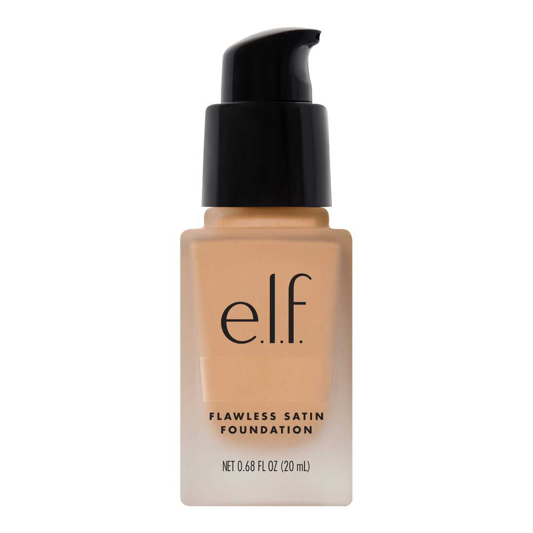 Flawless Satin Foundation, Lightweight & Medium Coverage, Semi-Matte Finish, Vegan & Cruelty-Free, Sand, 0.68 Fl Oz (20mL)