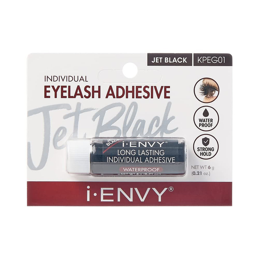 iENVY Individual Cluster Semi-Permanent Lash Glue, Strong Hold & Long-Lasting Waterproof, Easy to Use, Latex Free, Perfect for Sensitive Eyes (Jet Black)