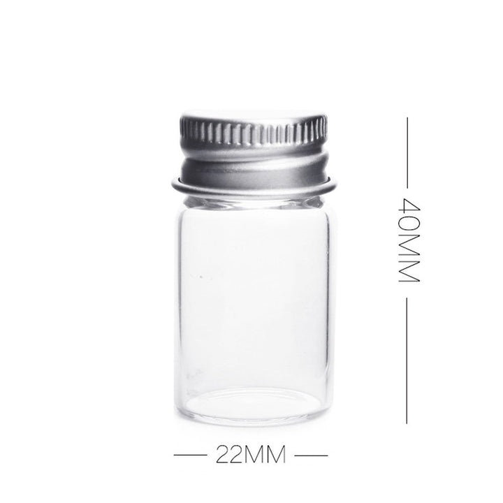 10Pcs/7Ml Empty Sample Glass Bottles Jars Vials Case Container with Screw Caps, Transparent