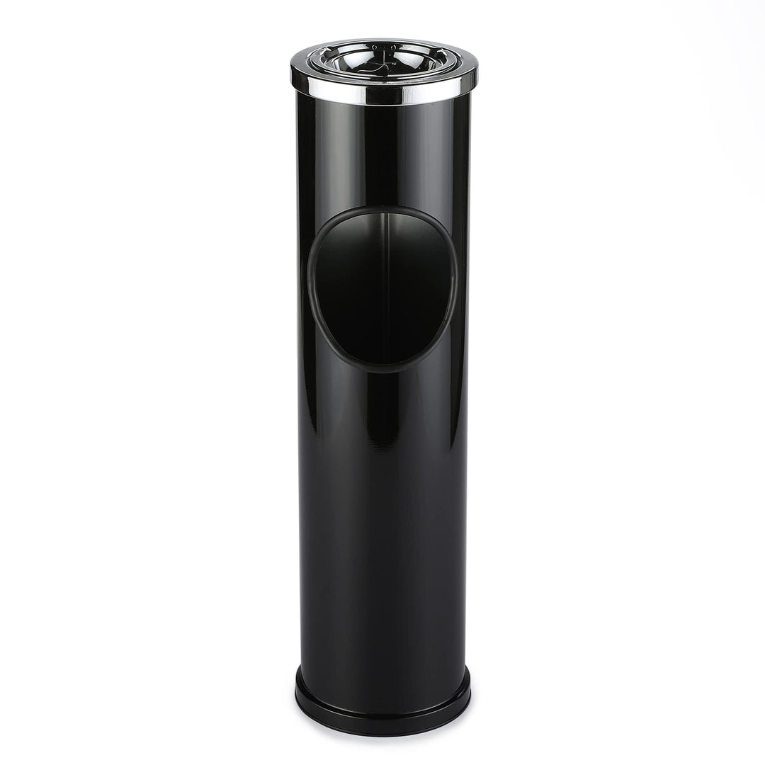 Standing Ashtray with Trash Can, Indoor Outdoor Ashtray with Lid Removable Tray and 1.2 gal Garbage Can, Smokeless Cigar Ashtray and Waste Disposal for Cigarettes for Patio Home Office