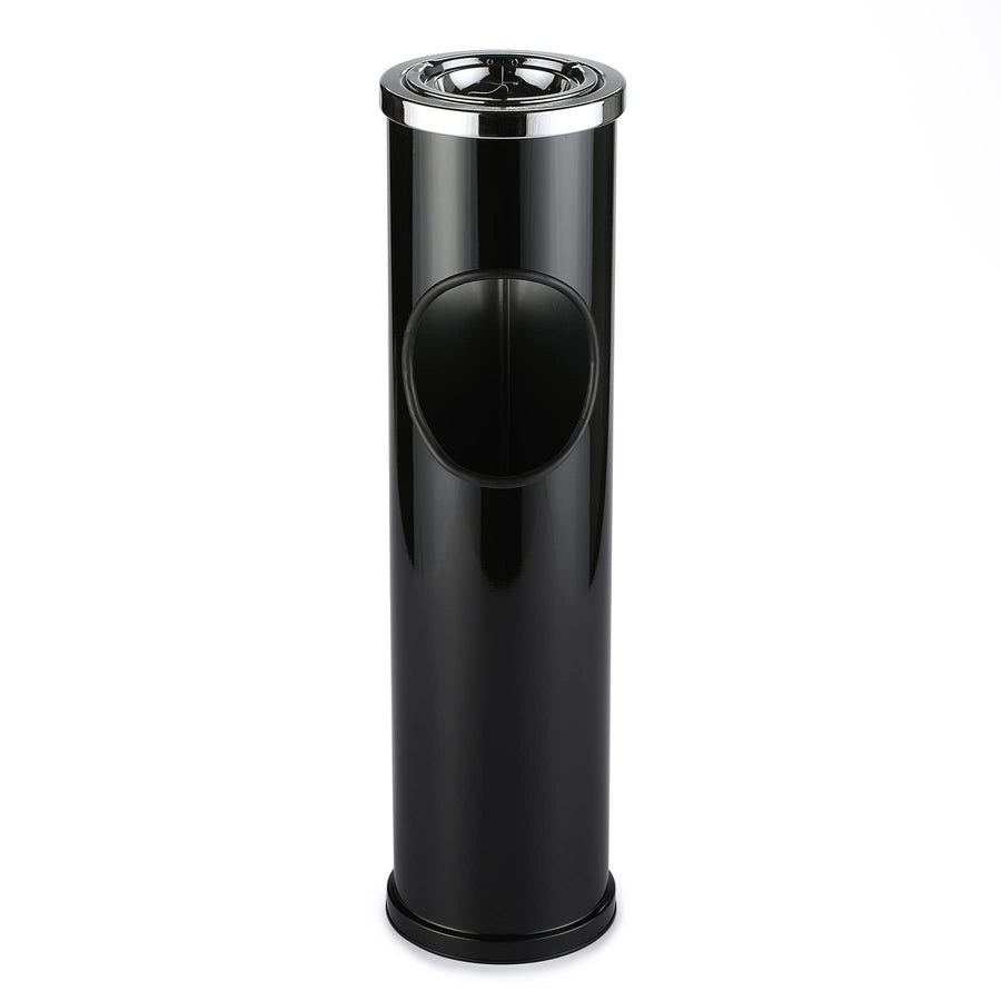 Standing Ashtray with Trash Can, Indoor Outdoor Ashtray with Lid Removable Tray and 1.2 gal Garbage Can, Smokeless Cigar Ashtray and Waste Disposal for Cigarettes for Patio Home Office