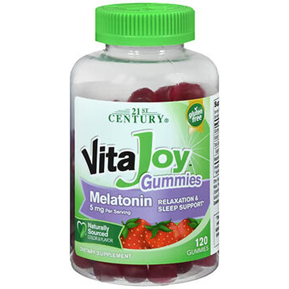 21st Century Vitajoy Melatonin Gummies, Multi, Strawberry, 120 Count