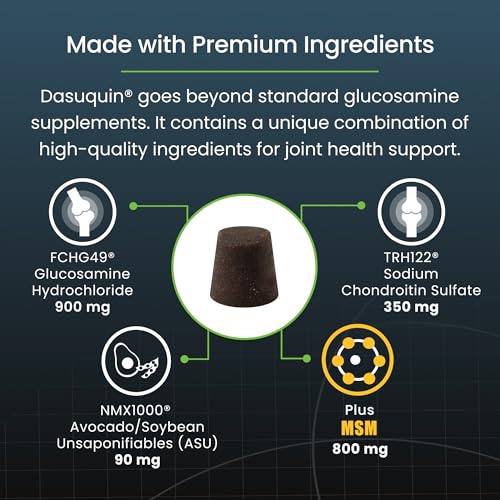 Dasuquin with MSM Joint Health Supplement for Large Dogs - With Glucosamine, MSM, Chondroitin, ASU, Boswellia Serrata Extract, and Green Tea Extract, 150 Soft Chews