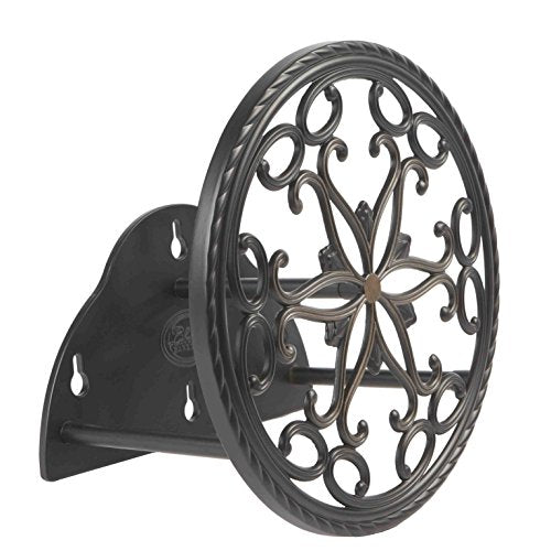 671 Wall Mount Decorative Garden Hose Butler, Holds 125-Feet of 5/8-Inch Hose - Patina