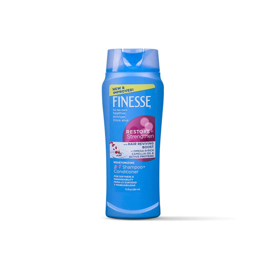Restore & Strengthen Moisturizing Shampoo & Conditioner 384 ml with Hair Reviving Boost of Omega 9 Rich Cameillia Oil & Active Portiens