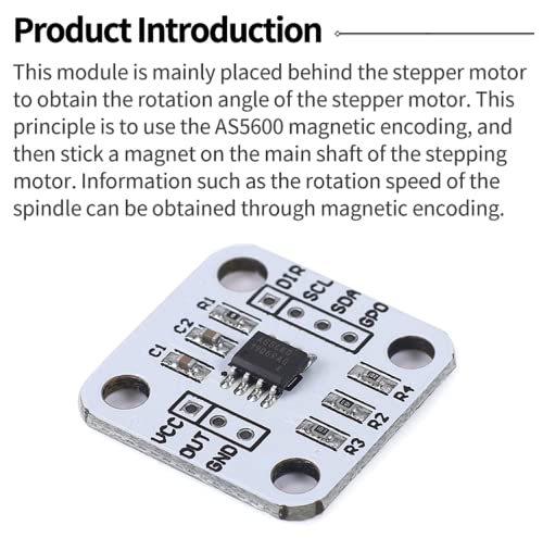 AS5600 Magnetic Encoder 12bit high Precision Magnetic Induction Angle Measurement Sensor Module 3.3V (5PCS)