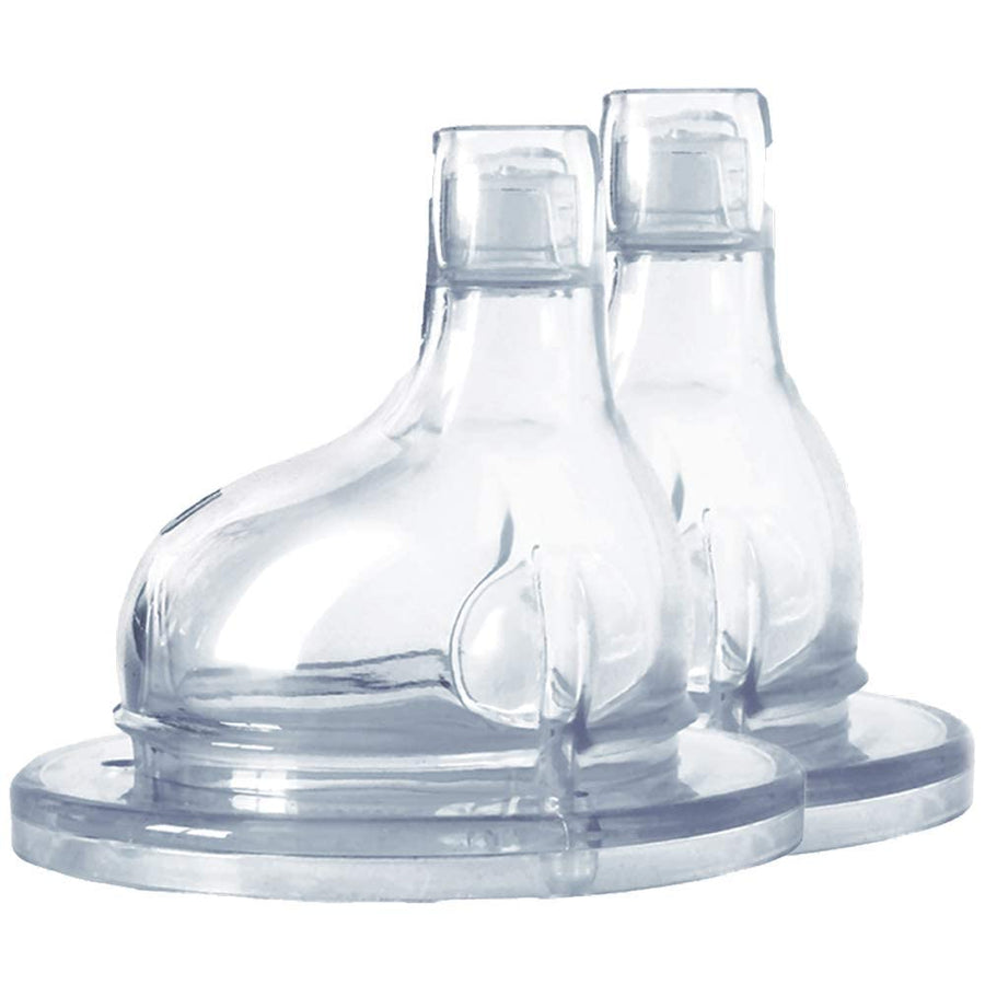 Kiki XL Sipper Spouts - 100% Medical-Grade Silicone, Anti-Colic, Non Plastic Suitable for Babies, Kids, Toddlers, Preschoolers- 2-Pack