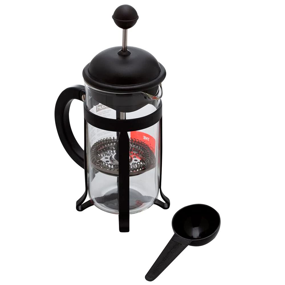 34oz Java French Press Coffee Maker, High-Heat Borosilicate Glass, Black - Made in Portugal