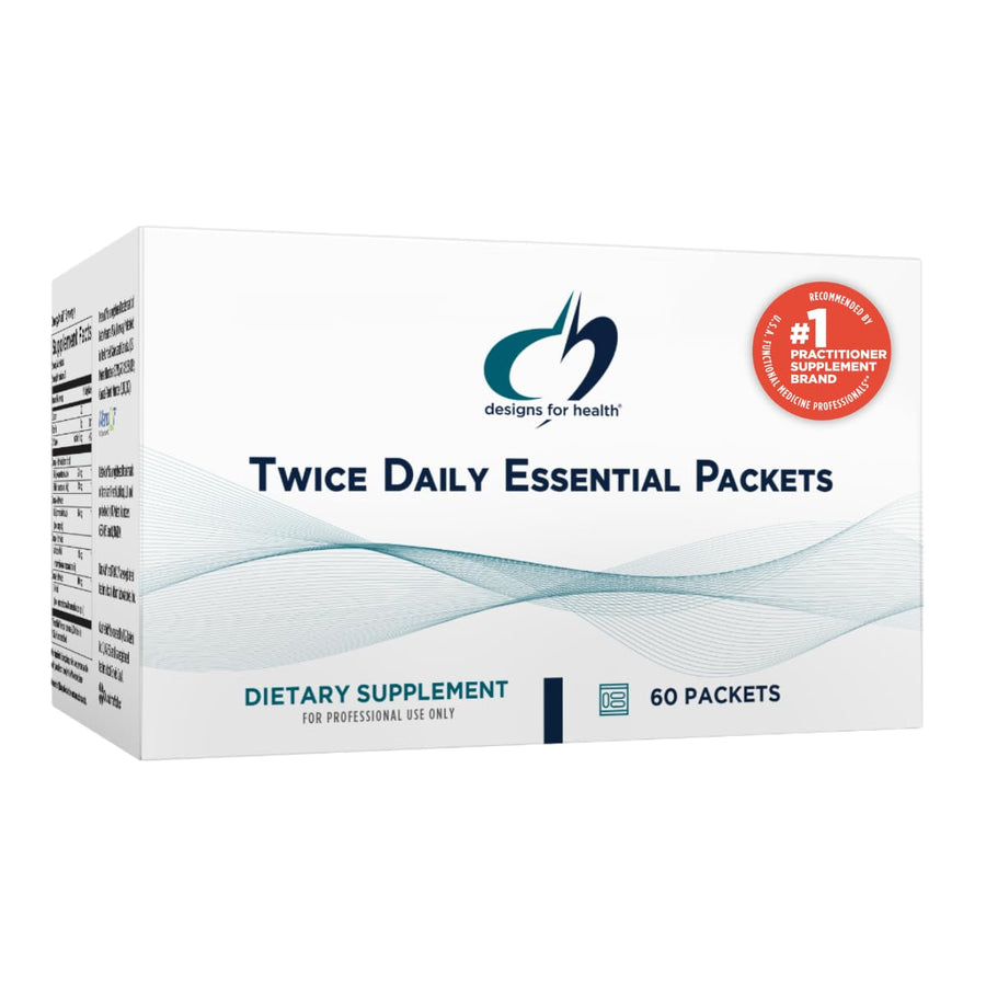 Twice Daily Essential Packets - Daily Multivitamin Packs with Immune Support Vitamins Vitamin D + Zinc - Calcium + Magnesium Capsules - OmegAvail Fish Oil (60 Individual Packets)