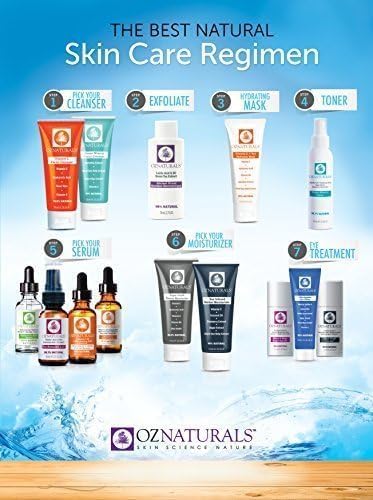 OZNATURALS Hyaluronic Acid Serum for Face - Plumping Serum, Hydrating Facial Skin Product, Natural Ingredients, Plump Fine Lines, Anti-Aging Face Serum, Organic Aloe + Rosehips Intense Moisture