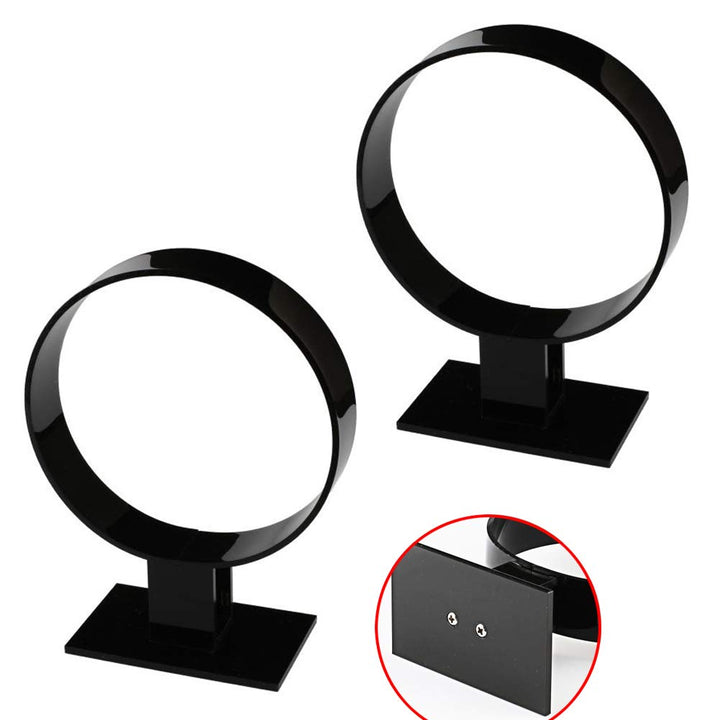 2 Pieces Acrylic Headband Display Stand Single Headband Holder Hairband Display Stand Hair Hoop Holder Acrylic Headband Organizer, Black