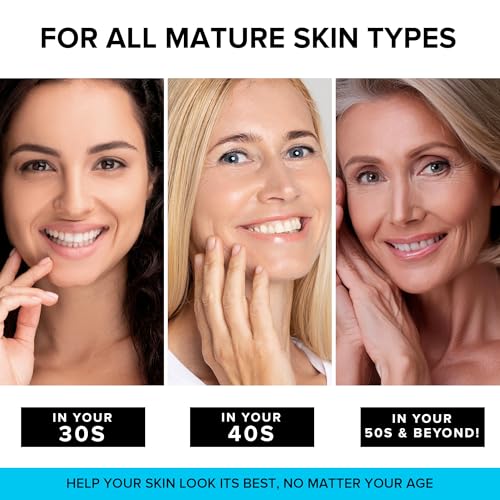Collagen, Retinol & Hyaluronic Acid Cream - Anti-Aging Face Moisturizer for Face, Firming Skin Care Neck & Décolleté - Made in USA, Daily Moisturizer Face Cream Day & Night - 1.7 fl.oz.