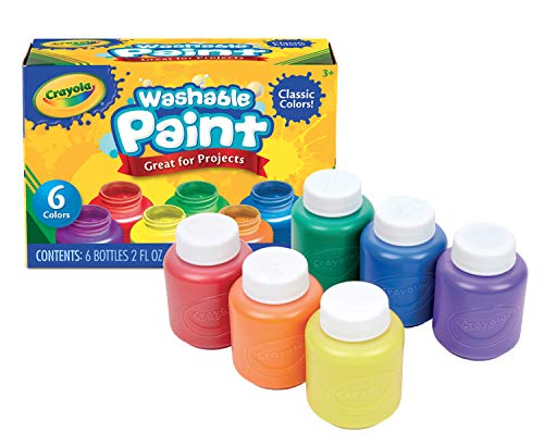 Washable Kids Paint, 6 Count, Kids At Home Activities, Painting Supplies, Gift, Assorted