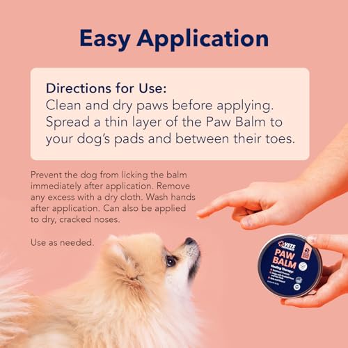 Paw Balm Pad Protector for Dogs – Dog Paw Balm Soother – Heals, Repairs and Moisturizes Dry Noses and Paws – Ideal for Extreme Weather Season Conditions - 2 Oz