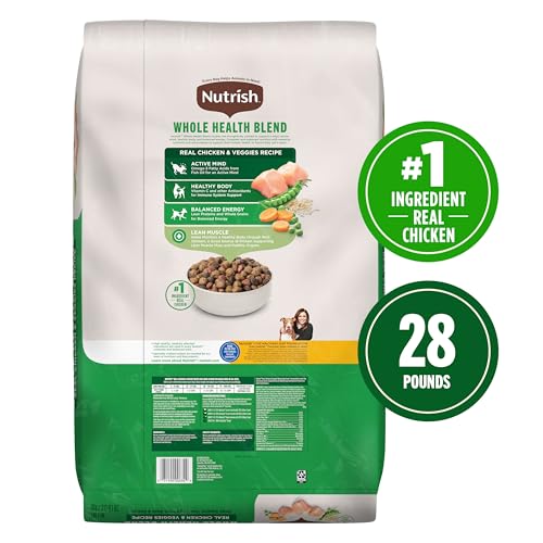 Real Chicken & Veggies Recipe Whole Health Blend Dry Dog Food, 28 lb. Bag, Packaging May Vary (Rachael Ray)