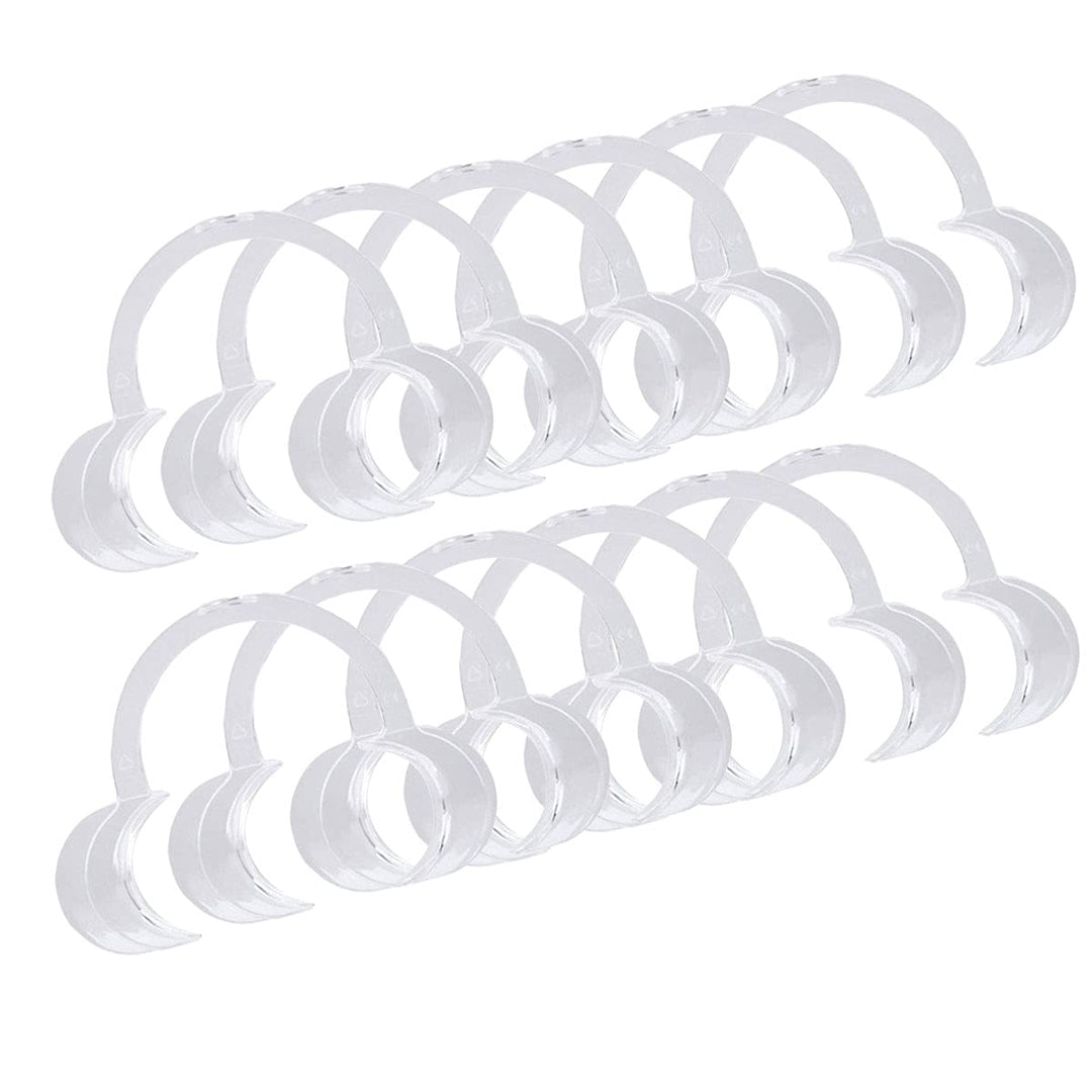 10 Pieces (Size M) C-Shape Cheek Retractor, Disposable Mouth Opener for Dental Teeth Whitening Mouth Guard or Speak Out Game