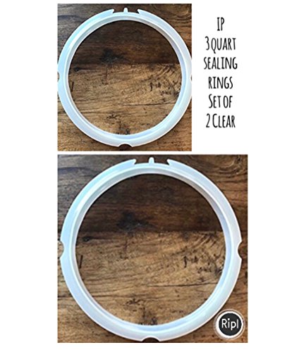 Pot Sealing Ring Mini 3-Qt, Inner Pot Seal Ring, Electric Pressure Cooker Accessories, Non-Toxic, BPA-Free, Replacement Parts, Clear, 2 Count ( Pack of 1)