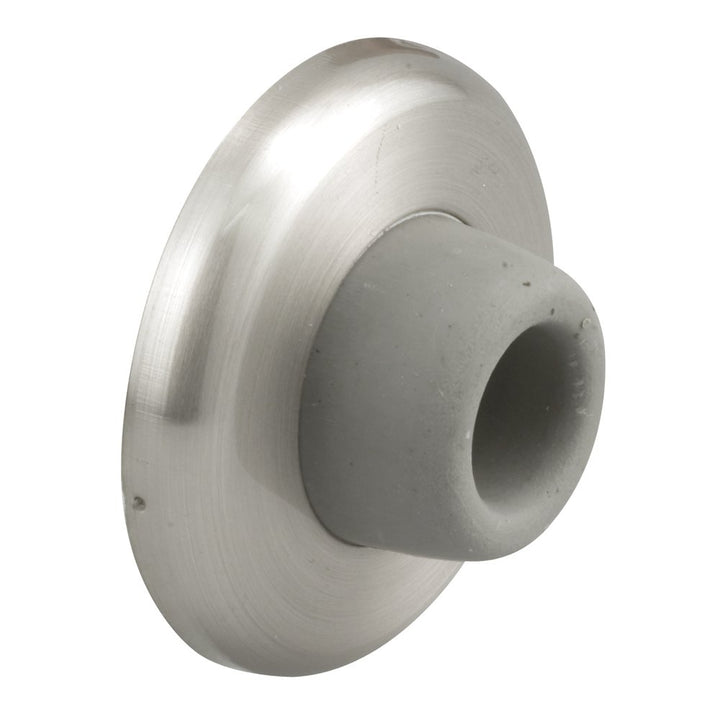 Products J 4540 Wall Stop, 2-1/2 in. Outside Diameter Steel Cover w/1-1/8 in. Round Rubber Bumper