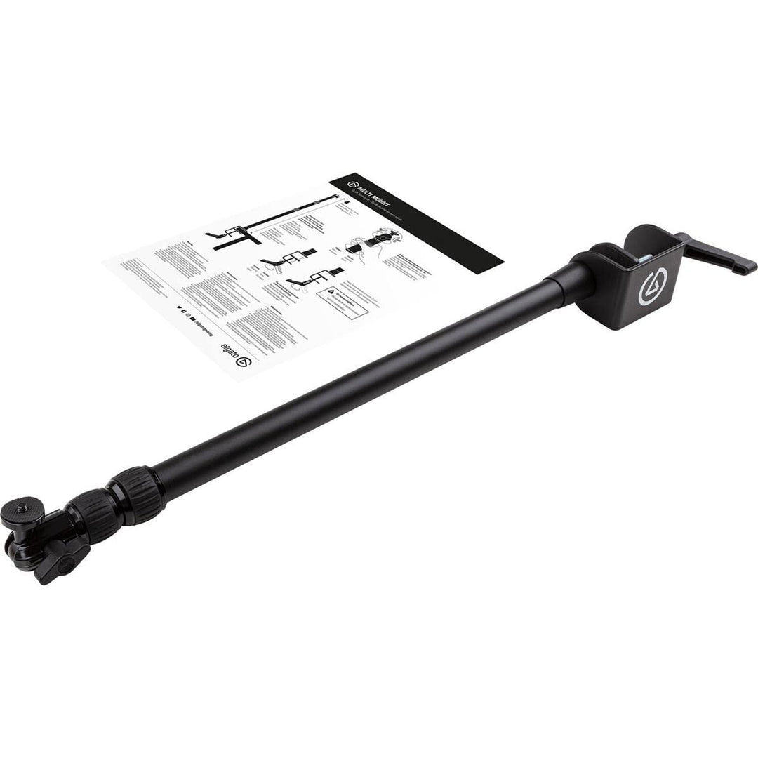 Master Mount L - Premium Desk Clamp with Pole extendable up to 125cm/49in and 1/4 inch Thread to Mount Lights,Cameras, and Microphones,perfect for Streaming, Videoconferencing and Studios,Black