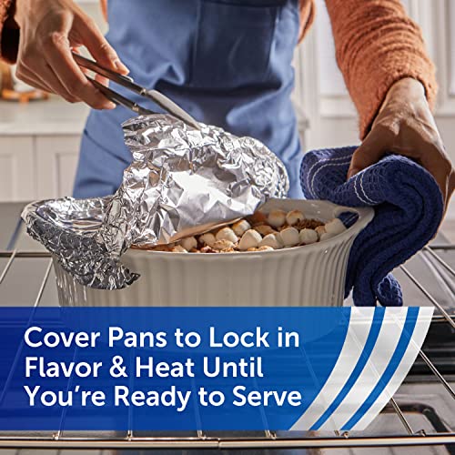 Wrap Non Stick Aluminum Foil, Nonstick Aluminum Foil Roll, Prevents Food Sticking and Messy Cleanup, Great for Covering Casseroles and leftovers, 43.33 Yards x 12 Inches, 130 Sq.Ft.