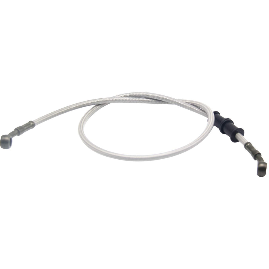 Motorcycle Brake Line, Stainless Brake Hose, Motorcycle Braided Steel Brake Clutch, Pack of 1, Flexible Brake Line for Bikes Motocross Street Bikes (90cm/35.4,Silver)