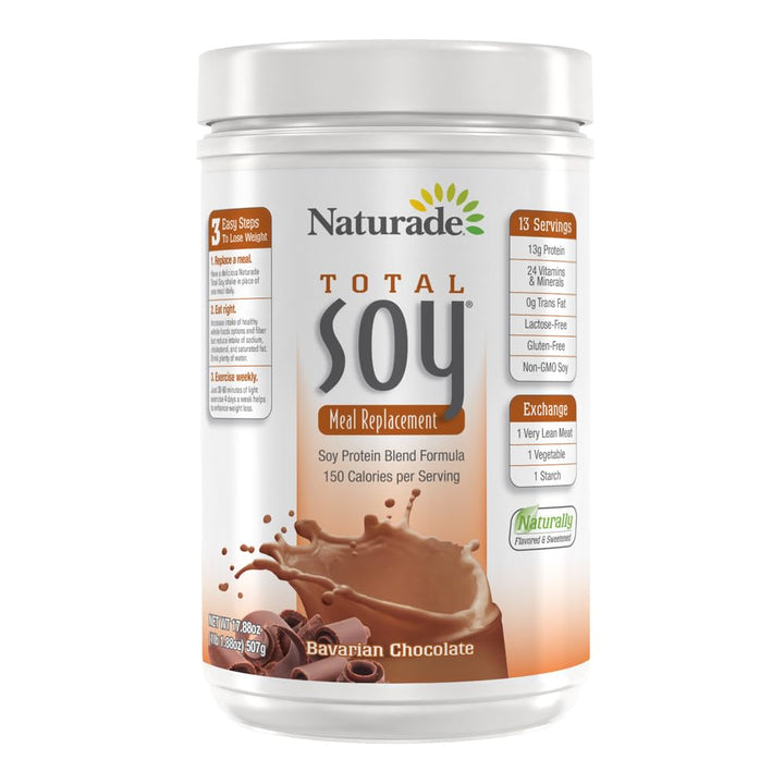 Total Soy Meal Replacement Soy Protein Blend, Bavarian Chocolate, 150 Calories Per Serving,13 Servings per Tub