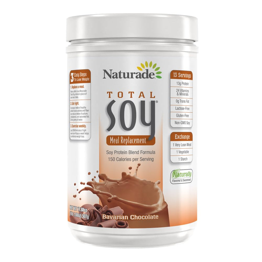 Total Soy Meal Replacement Soy Protein Blend, Bavarian Chocolate, 150 Calories Per Serving,13 Servings per Tub