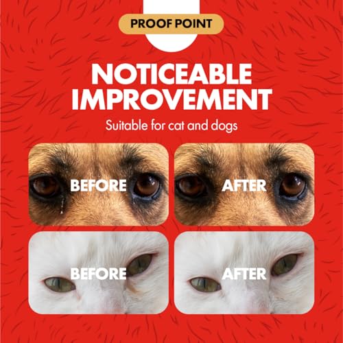 Eye Wash Pads - 90 count; Eye Care for Dogs and Cats, Soft Pet Wipes for Gently Cleaning Eyes, Sterile Cat and Dog Wipes Formulated to Remove Eye Debris