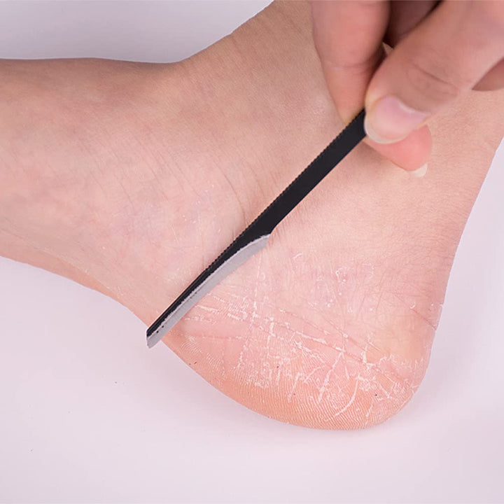 3 Pcs Stainless Steel Pedicure Knife Black Foot Scraper Toe Trimmer Hand Care File Callus Dead Skin Removal Scraper Professional ToolÂÂ