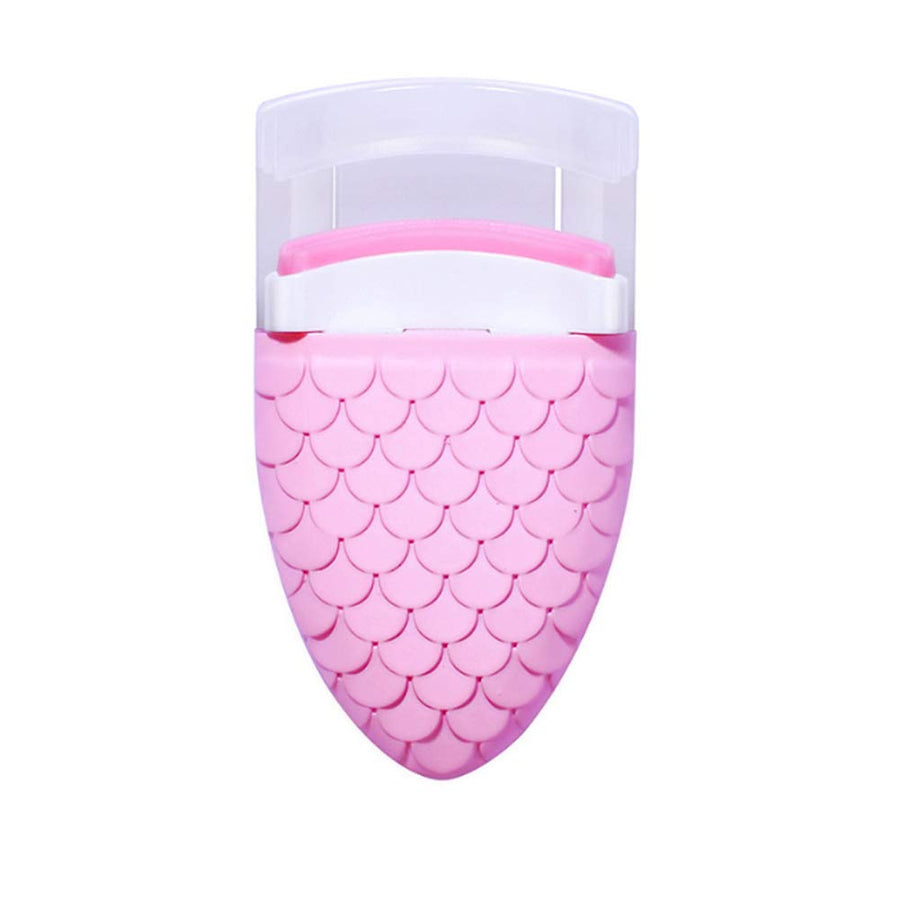 1 Pack Mini Curling Eyelash Curler Pink Plastic Eyelash Curler Portable Long Lasting Beauty Eyelash Curler Women Makeup Beauty Tools