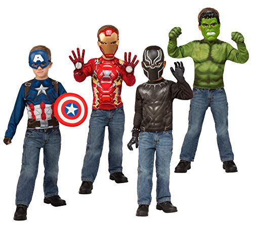 Imagine by Rubie's Marvel Avengers Play Trunk with Iron Man, Captain America, Hulk, Black Panther Costumes/Role Play * Amazon Exclusive, One Size