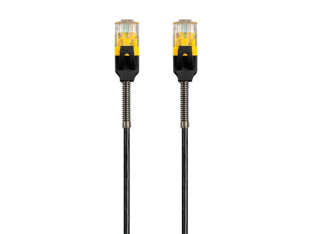 Cat6 Ethernet Patch Cable - Snagless, Reinforced, 550MHz, UTP, 30AWG, 5 Feet, Black - SlimRun Series