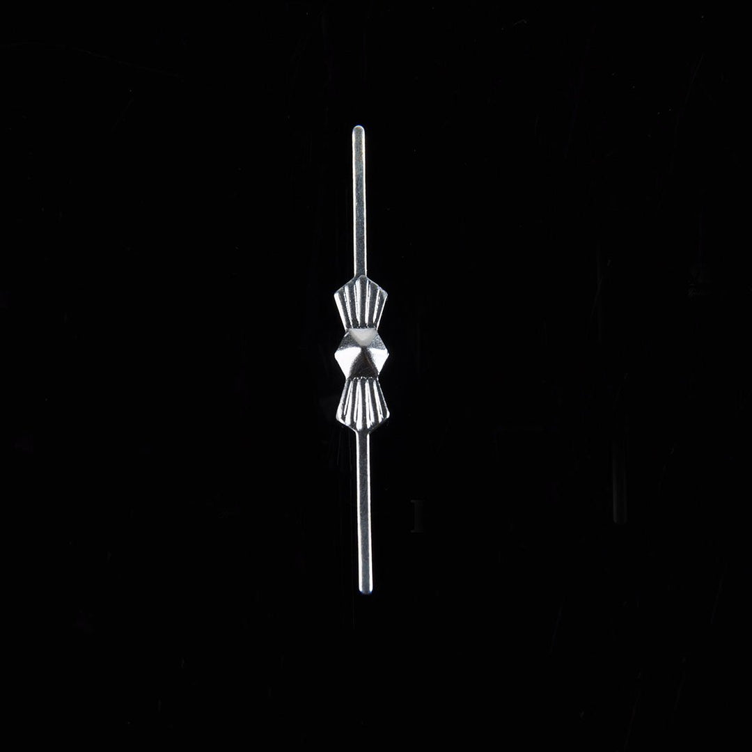 H&D 100pcs Chrome Bow Tie Clips Butterfly Clips for Fastening Crystals, Feng Shui, Chandelier Crystals, Lamp Crystals, Ceiling Light Crystals (30mm)
