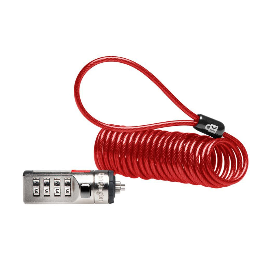 Portable Combination Cable Lock for Laptops and Other Devices - Red (K64671AM)
